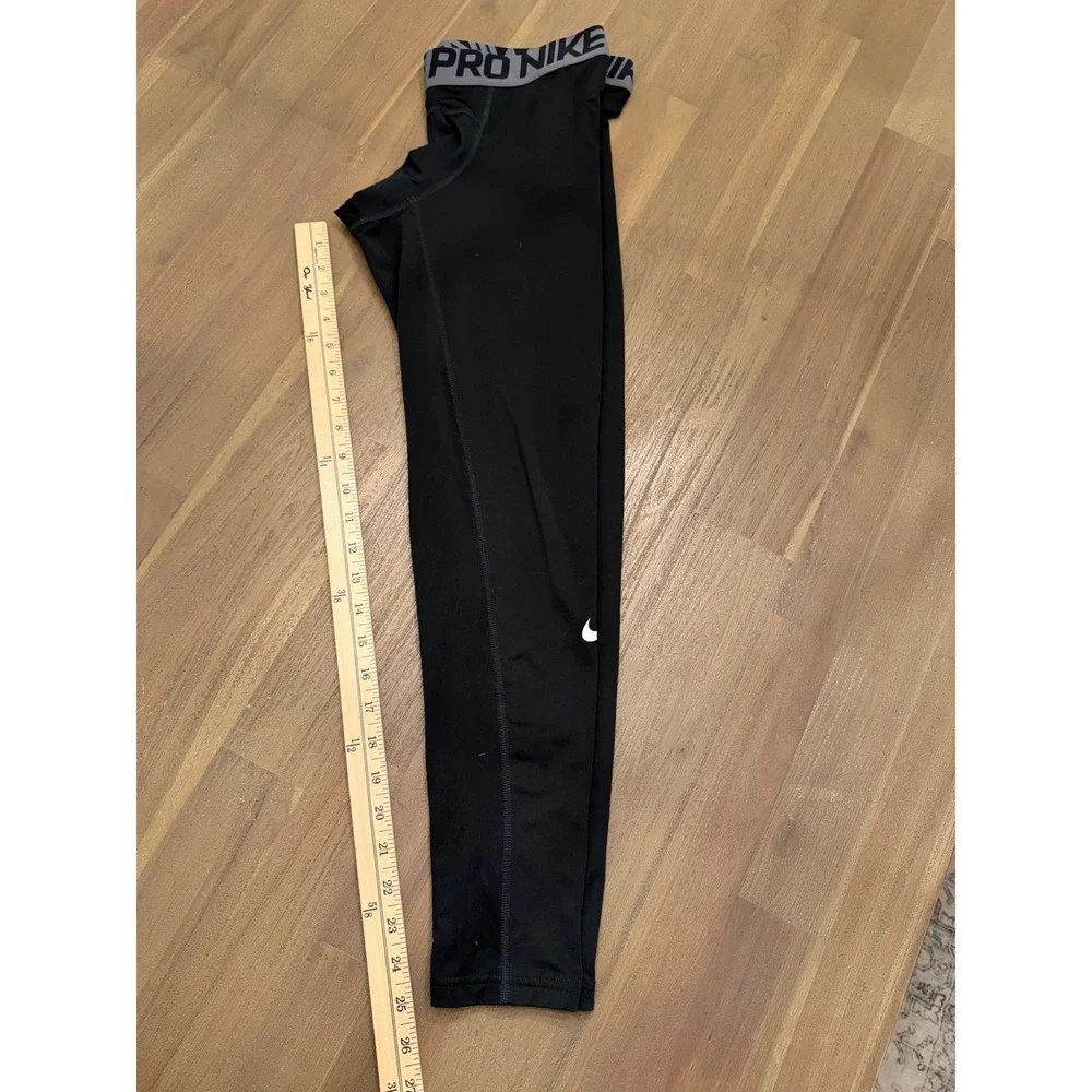 Nike Pro Dri-Fit Compression‎ Kids L Black Athletic Tights Leggings Pants